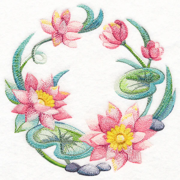 Lotus Wreath in Watercolor - Image 2