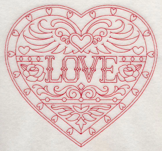 Love (Redwork) - Image 2