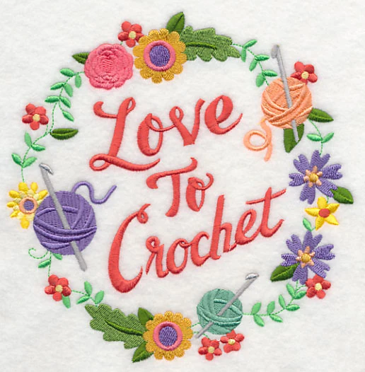 Love To Crochet Wreath - Image 2