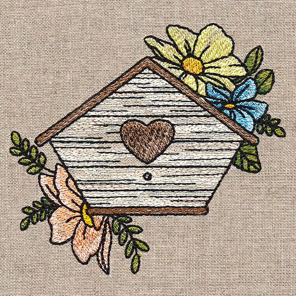 Lovely Birdhouse and Blooms - Image 4