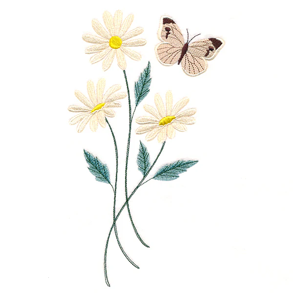Lovely Cabbage White Butterfly in Daisies - Image 2