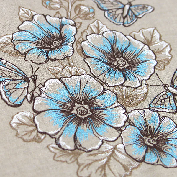 Lovely Hollyhock Bouquet and Butterflies - Image 11