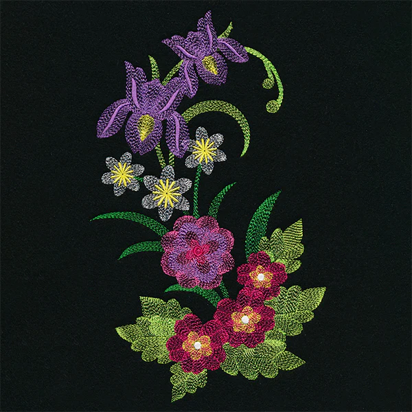 Lovely Iris & Violets Spray