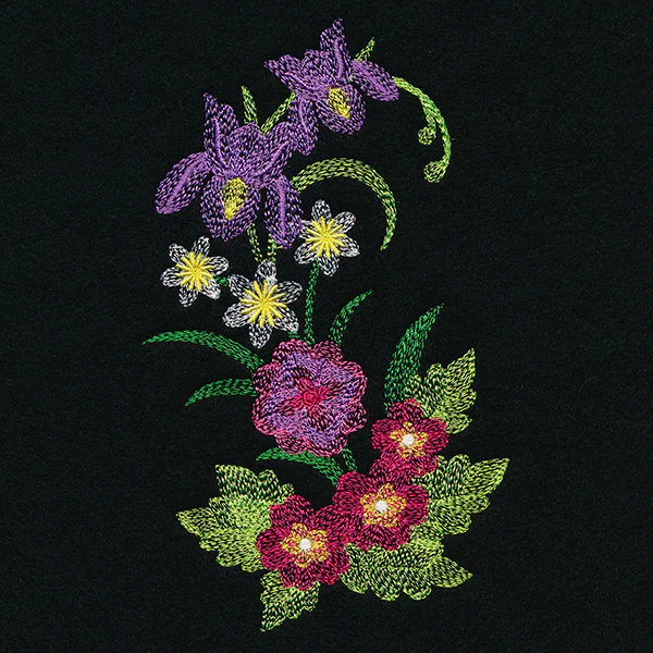 Lovely Iris & Violets Spray - Image 4