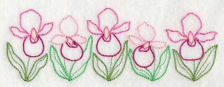 Lovely Lady's Slipper Border (Vintage) - Image 4