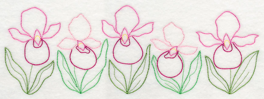 Lovely Lady's Slipper Border (Vintage) - Image 6