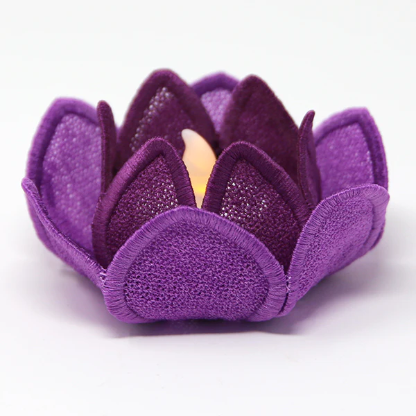 Lovely Lotus Tea Light Holder (Lace) - Image 3