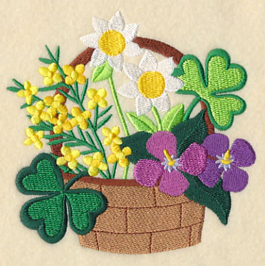 Lucky Blooms in Basket - Image 3