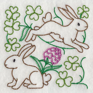Lucky Bunnies in Berries 2 (Vintage) - Image 5