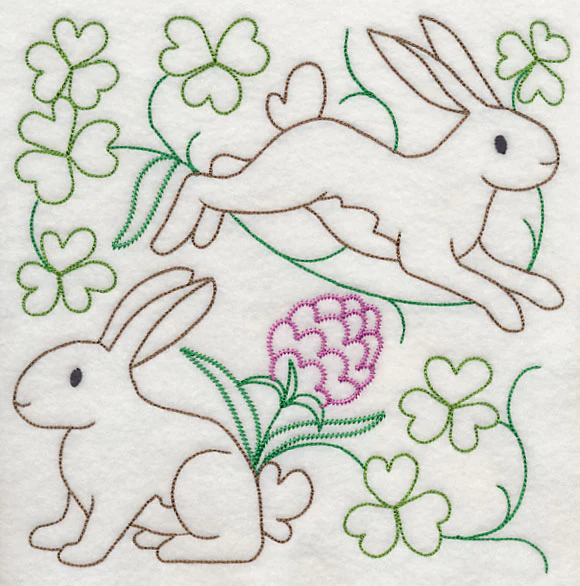 Lucky Bunnies in Berries 2 (Vintage) - Image 6