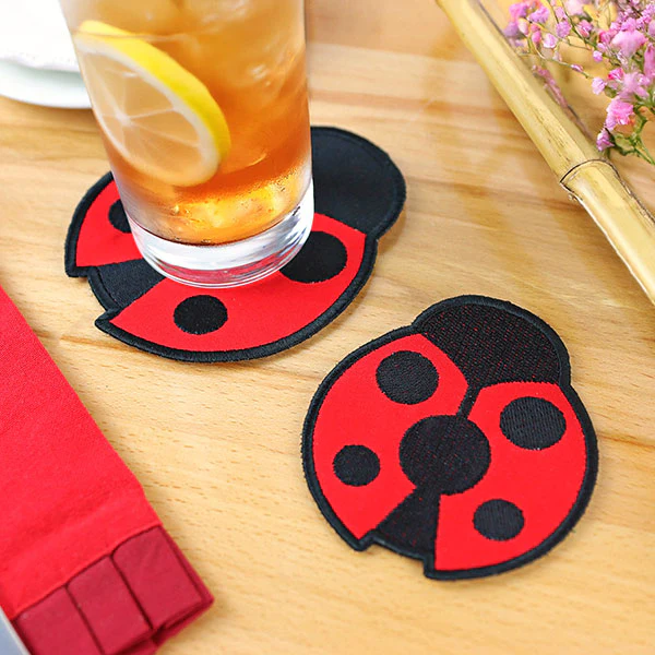 Lucky Ladybug Coaster (In-the-Hoop) - Image 6