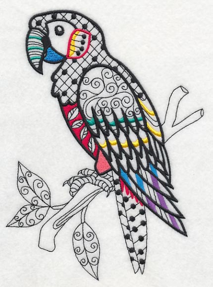Macaw (Blackwork) - Image 2