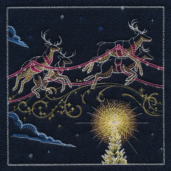 Magical Christmas Evening Scene Panel 2 - Image 3