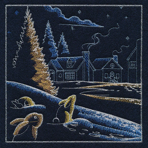 Magical Christmas Evening Scene Panel 4 - Image 3