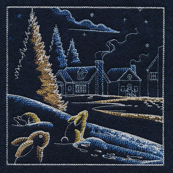 Magical Christmas Evening Scene Panel 4 - Image 5