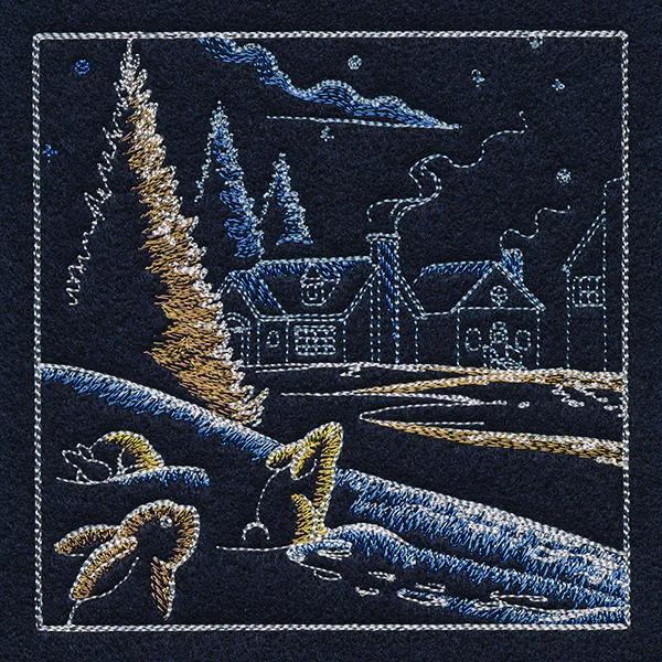 Magical Christmas Evening Scene Panel 4 - Image 7
