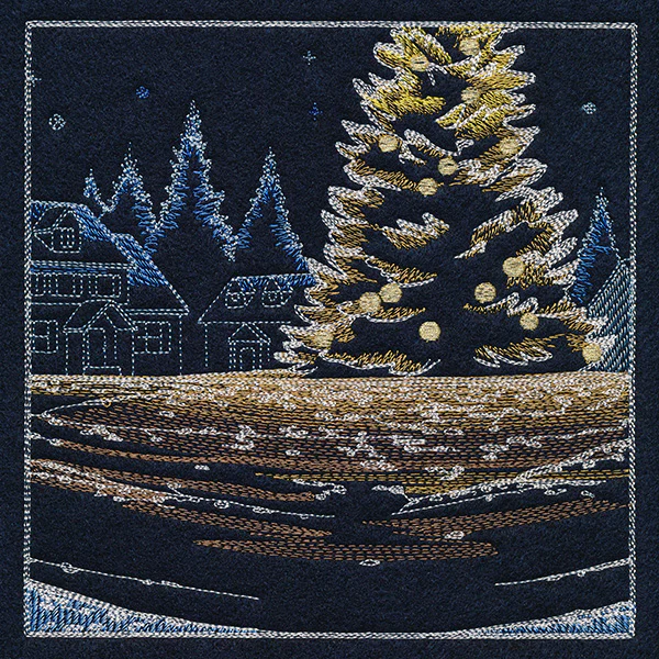 Magical Christmas Evening Scene Panel 5 - Image 3