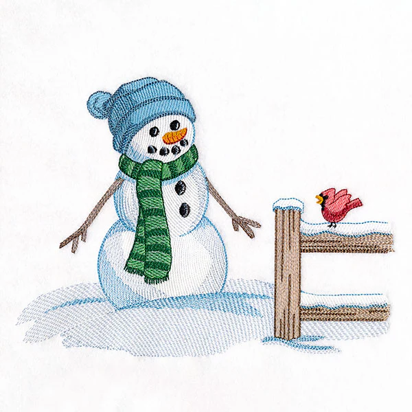 Magical Winter - Snowman in Beanie - Image 4