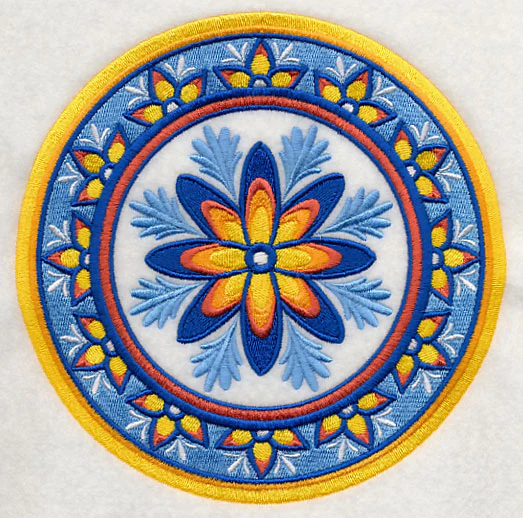 Majolica Flower Medallion - Image 2