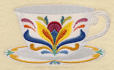 Majolica Tea Party - Teacup 1 - Image 5
