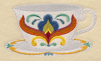 Majolica Tea Party - Teacup 3 - Image 3