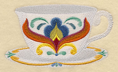 Majolica Tea Party - Teacup 3 - Image 5