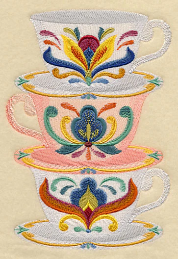 Majolica Tea Party - Teacups - Image 2