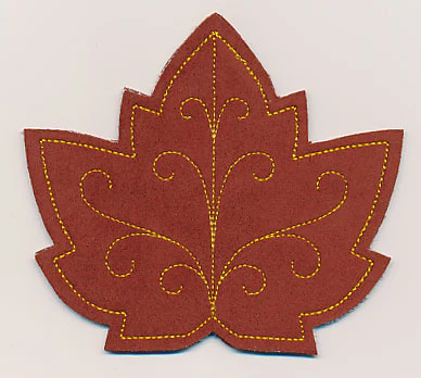 Maple Leaf Coaster (In-the-Hoop)