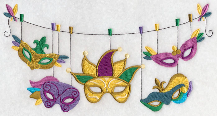Mardi Gras Masks Clothesline - Image 4