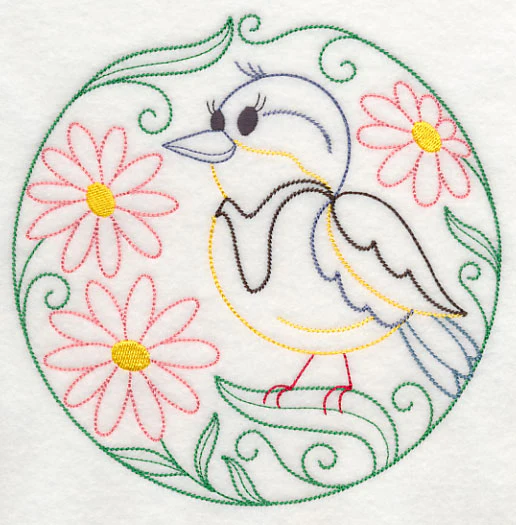 Meadowlark and Daisies (Vintage) - Image 2
