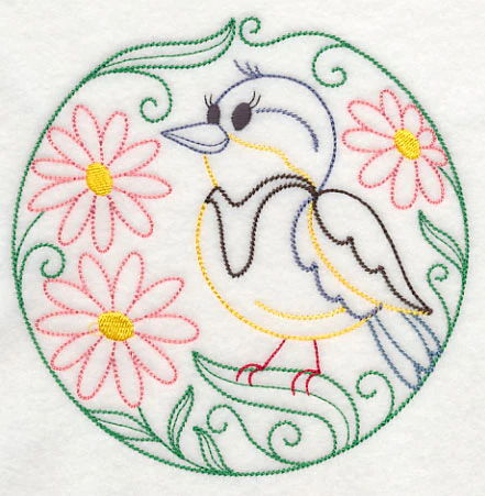 Meadowlark and Daisies (Vintage) - Image 3