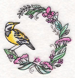 Meadowlark Wreath in Watercolor - Image 5