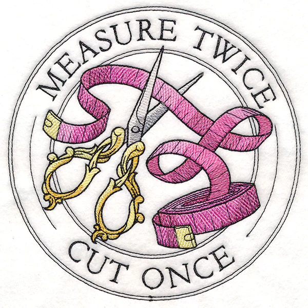 Measure Twice Cut Once Stamp - Image 4