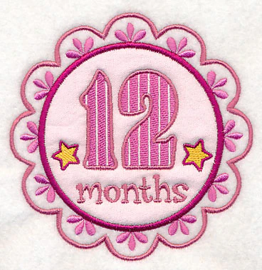 Medallion - 12 Months (Applique)