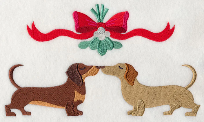 Meet Me Under the Mistletoe - Dachshunds - Image 4
