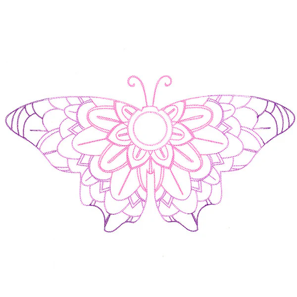 Mehndi Mandala Butterfly 2