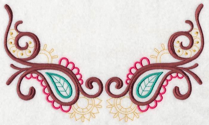 Mehndi Paisley Neckline (V-Neck) - Image 4