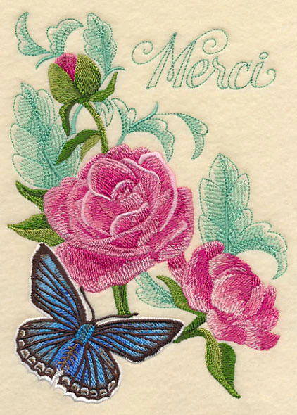 Meleager's Blue Butterfly and Peonies - Image 2