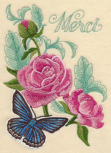 Meleager's Blue Butterfly and Peonies - Image 3