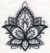 Mendhi Flower 1 (Blackwork) - Image 2
