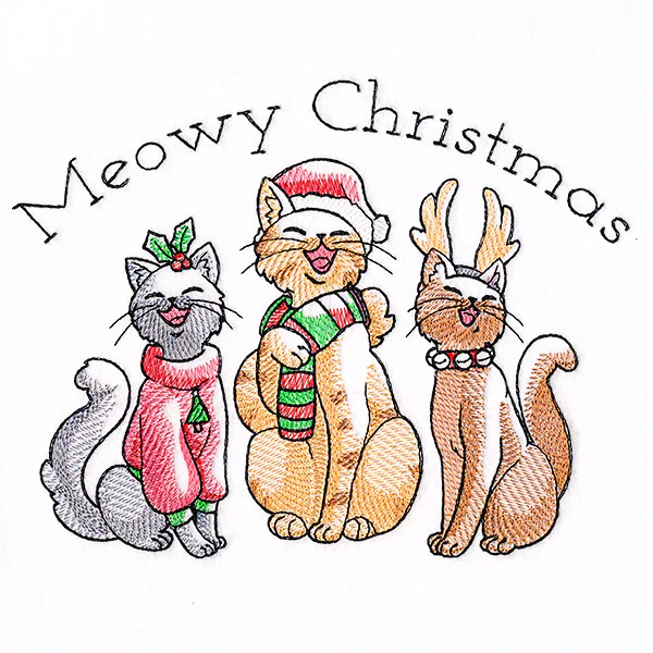 Meowy Christmas Caroling Cats - Image 2