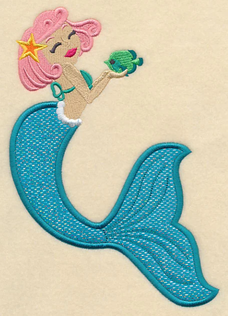 Mermaid and Fish (Applique) - Image 2