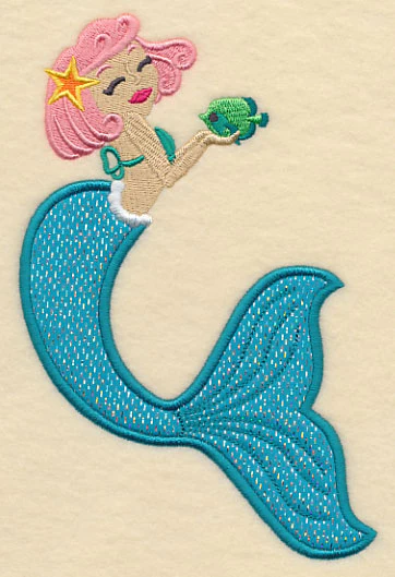Mermaid and Fish (Applique) - Image 4
