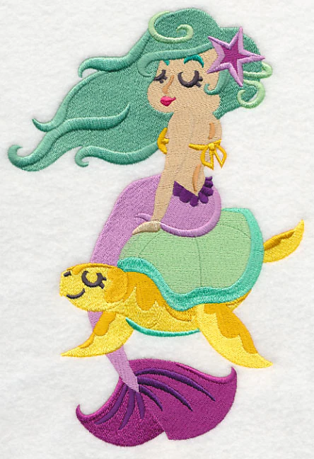 Mermaid on Sea Turtle - Image 2