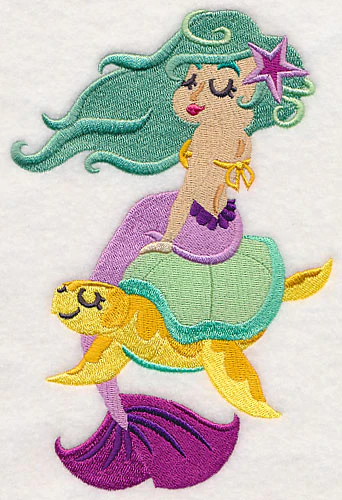 Mermaid on Sea Turtle - Image 4