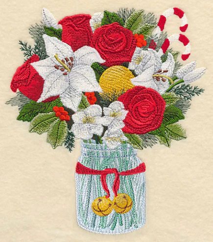 Merry and Bright Bouquet in Mason Jar - Image 2