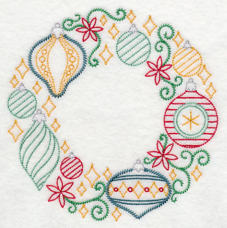 Merry and Bright Ornament Wreath (Vintage) - Image 3