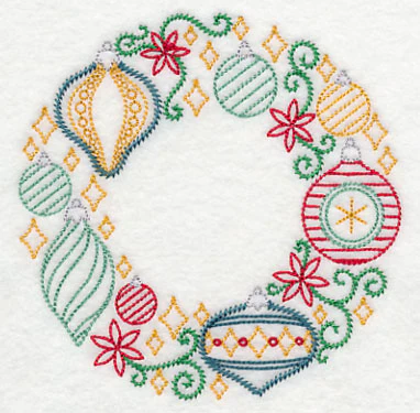 Merry and Bright Ornament Wreath (Vintage) - Image 4