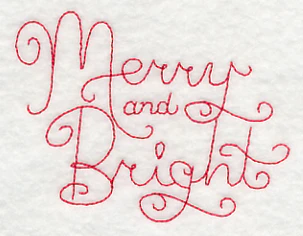 Merry and Bright (Redwork) - Image 4