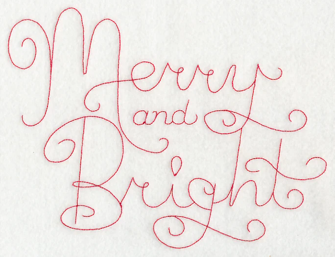 Merry and Bright (Redwork) - Image 5